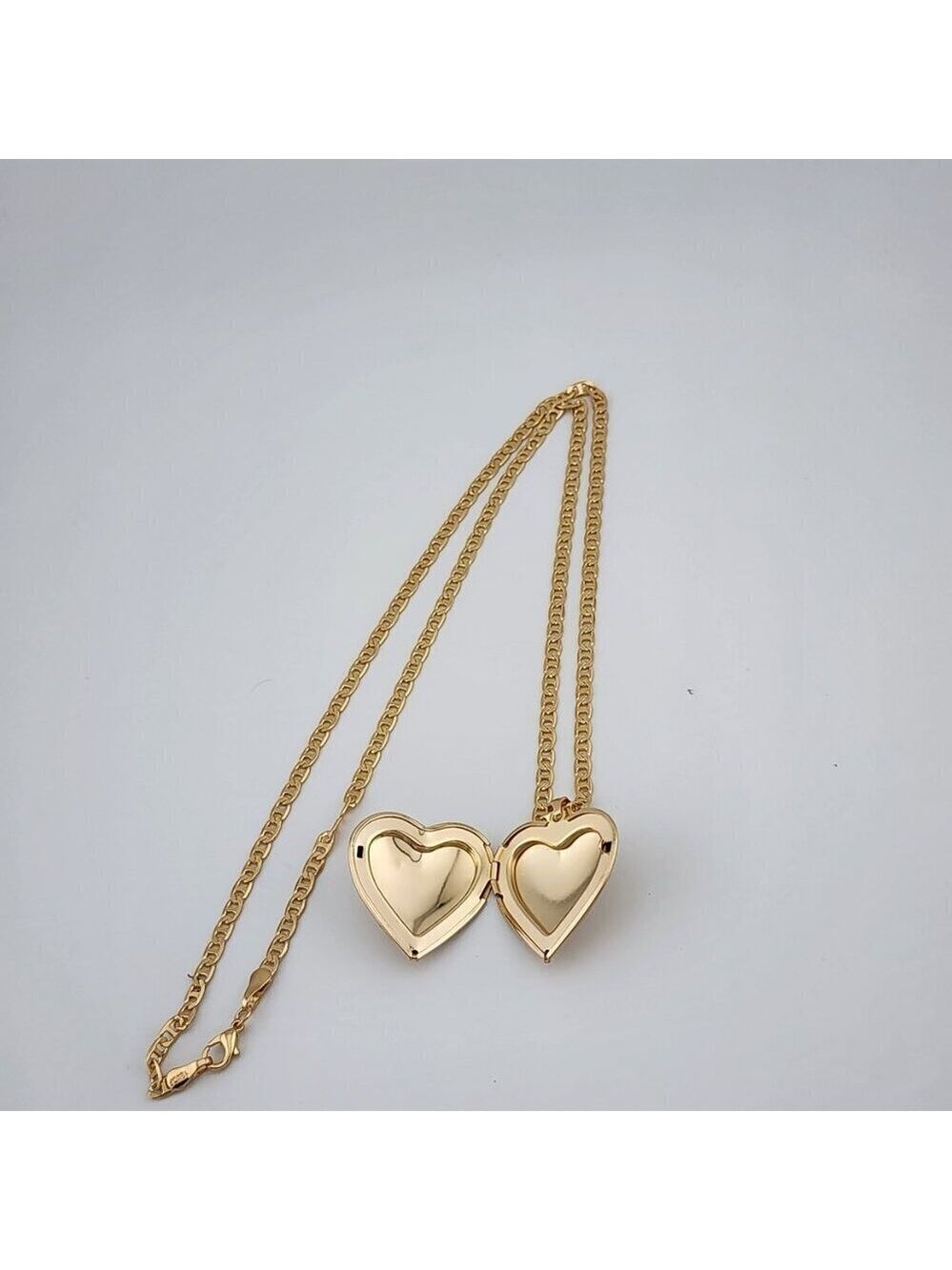 Brand New Bazilian 18k Gold Filled Heart Locket Necklace - Picture 10 of 11